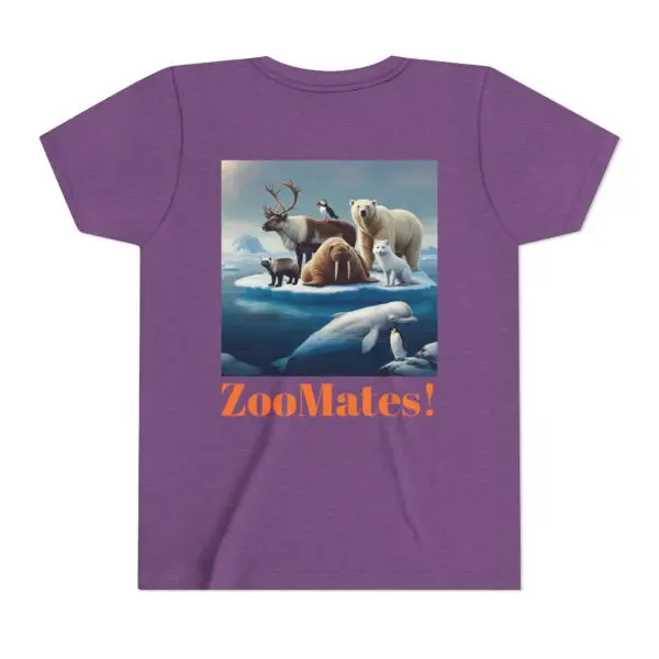 Youth Short Sleeve Tee-ZooMates! Design with Artic Animals. - Image 18