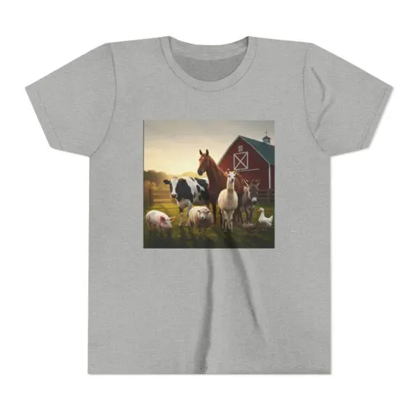 Youth Short Sleeve Tee with ZooMates! design and Cute Farm Animals - Image 17