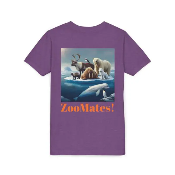 Youth Short Sleeve Tee-ZooMates! Design with Artic Animals. - Image 20