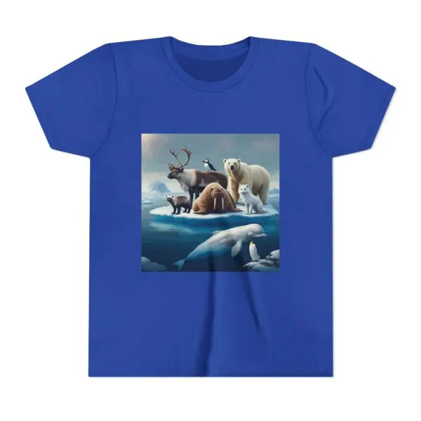 Youth Short Sleeve Tee-ZooMates! Design with Artic Animals.