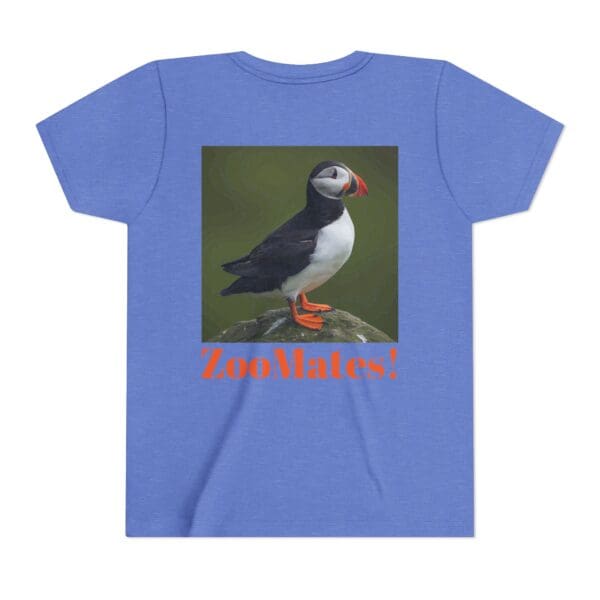 Youth Puffin Tee - 'ZooMates!' Fun, Cute Animal T-Shirt for Kids - Image 2