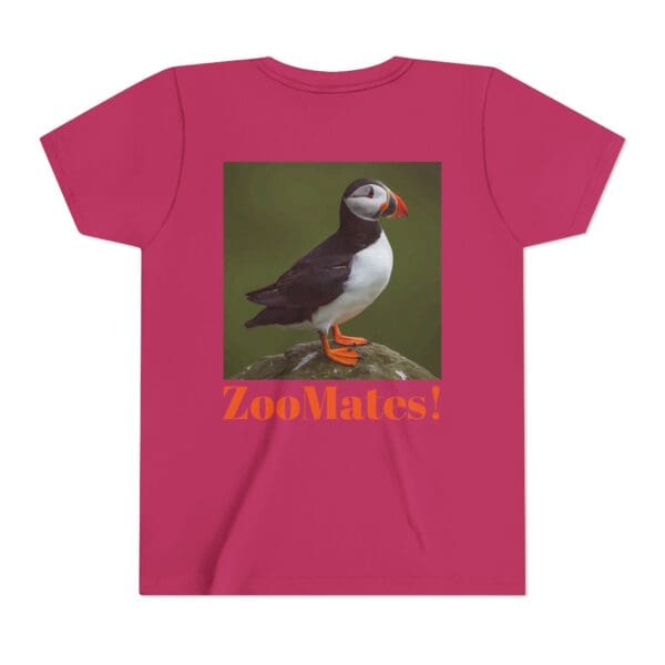 Youth Puffin Tee - 'ZooMates!' Fun, Cute Animal T-Shirt for Kids - Image 26