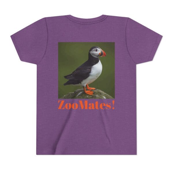 Youth Puffin Tee - 'ZooMates!' Fun, Cute Animal T-Shirt for Kids - Image 22