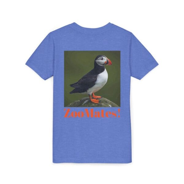 Youth Puffin Tee - 'ZooMates!' Fun, Cute Animal T-Shirt for Kids - Image 4
