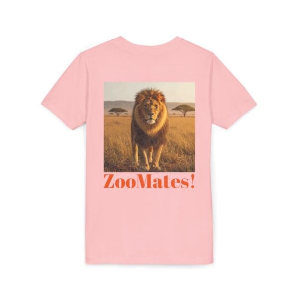 Youth Short Sleeve Tee - ZooMates! Large Lion Design - Image 40