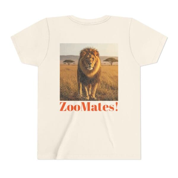 Youth Short Sleeve Tee - ZooMates! Large Lion Design - Image 10