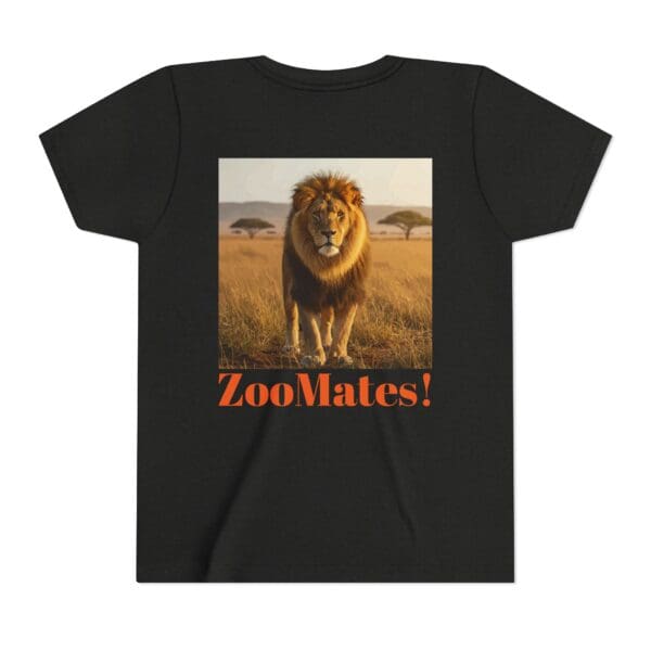 Youth Short Sleeve Tee - ZooMates! Large Lion Design - Image 14