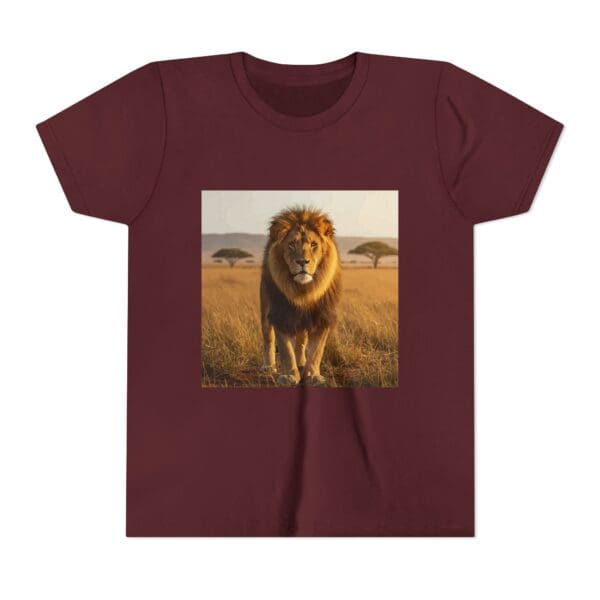 Youth Short Sleeve Tee - ZooMates! Large Lion Design - Image 33