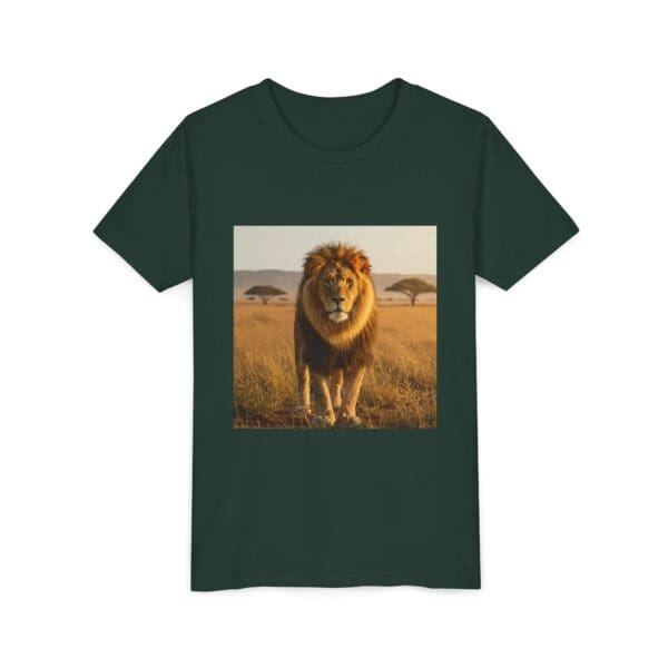 Youth Short Sleeve Tee - ZooMates! Large Lion Design - Image 19
