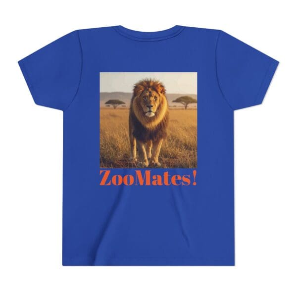 Youth Short Sleeve Tee - ZooMates! Large Lion Design - Image 22