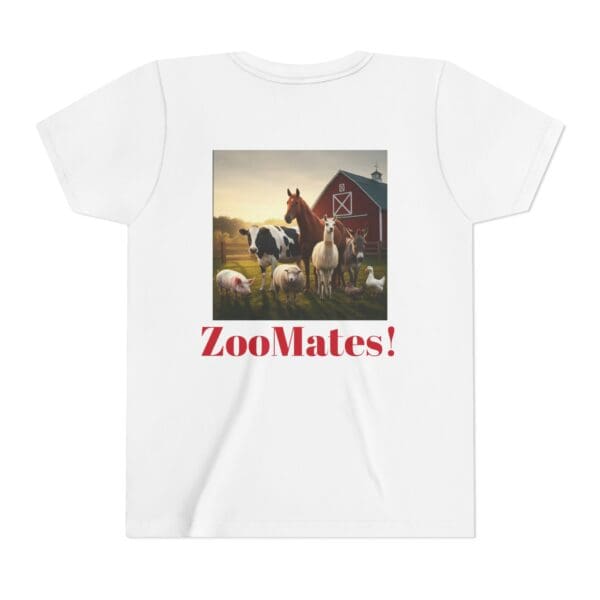 Youth Short Sleeve Tee with ZooMates! design and Fabulous Farm Animals - Image 2