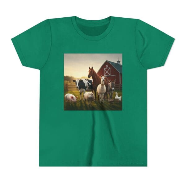 Youth Short Sleeve Tee with ZooMates! design and Fabulous Farm Animals - Image 9
