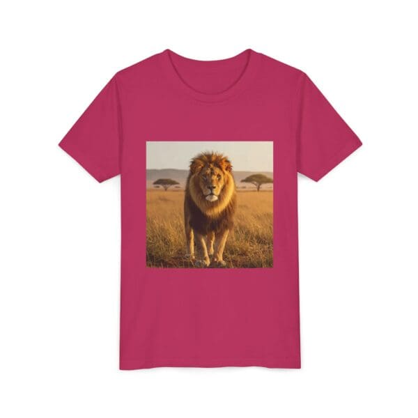 Youth Short Sleeve Tee - ZooMates! Large Lion Design - Image 31