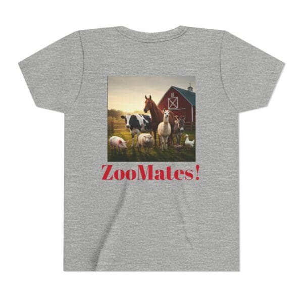 Youth Short Sleeve Tee with ZooMates! design and Fabulous Farm Animals - Image 18