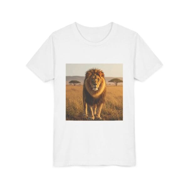 Youth Short Sleeve Tee - ZooMates! Large Lion Design - Image 7
