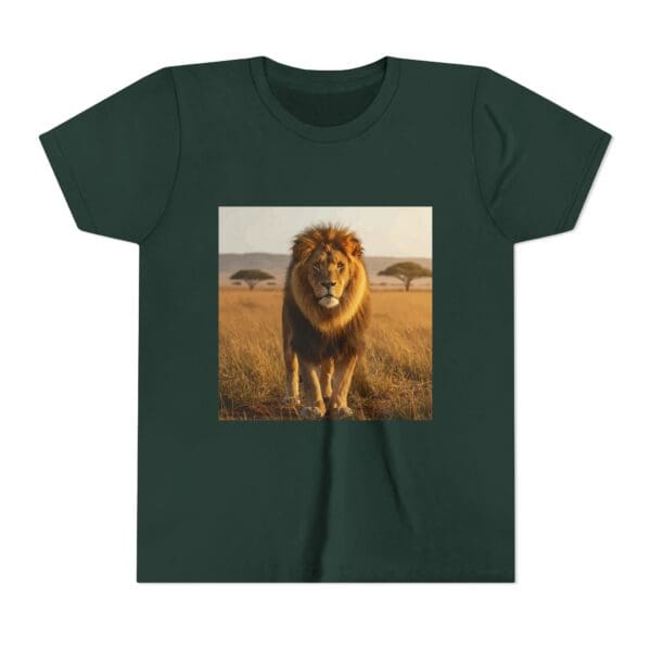 Youth Short Sleeve Tee - ZooMates! Large Lion Design - Image 17
