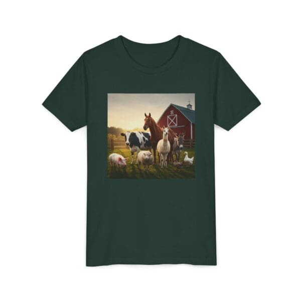 Youth Short Sleeve Tee with ZooMates! design and Fabulous Farm Animals - Image 15