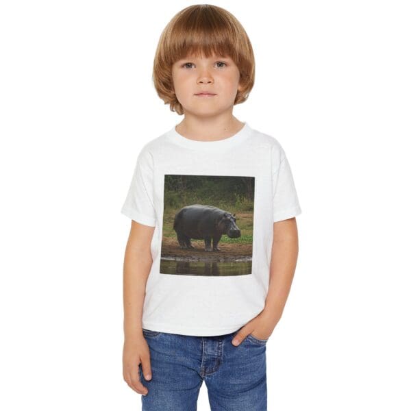 Toddler ZooMates! Adventure T-Shirt - Cute Design with Hippopotamus - Image 3