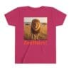 Youth Short Sleeve Tee - ZooMates! Large Lion Design - Image 30