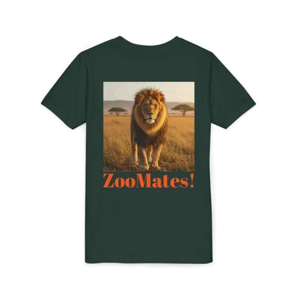 Youth Short Sleeve Tee - ZooMates! Large Lion Design - Image 20