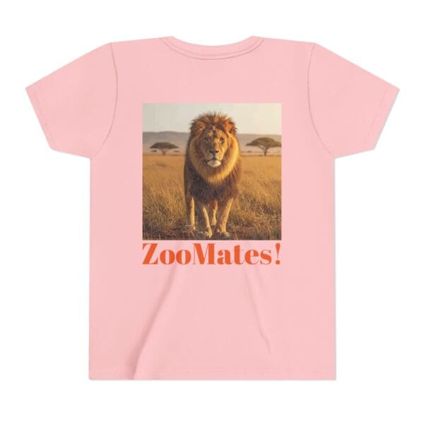 Youth Short Sleeve Tee - ZooMates! Large Lion Design - Image 38