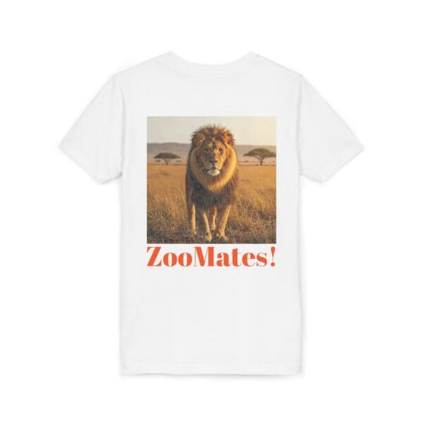Youth Short Sleeve Tee - ZooMates! Large Lion Design - Image 8