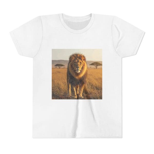 Youth Short Sleeve Tee - ZooMates! Large Lion Design - Image 5