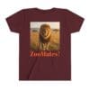 Youth Short Sleeve Tee - ZooMates! Large Lion Design - Image 34