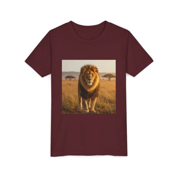 Youth Short Sleeve Tee - ZooMates! Large Lion Design - Image 35