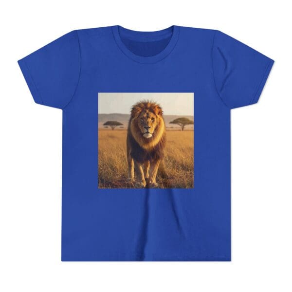 Youth Short Sleeve Tee - ZooMates! Large Lion Design - Image 21