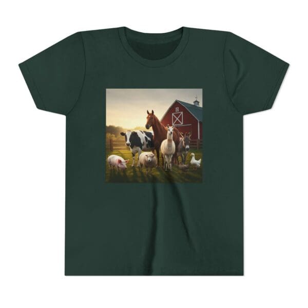 Youth Short Sleeve Tee with ZooMates! design and Fabulous Farm Animals - Image 13