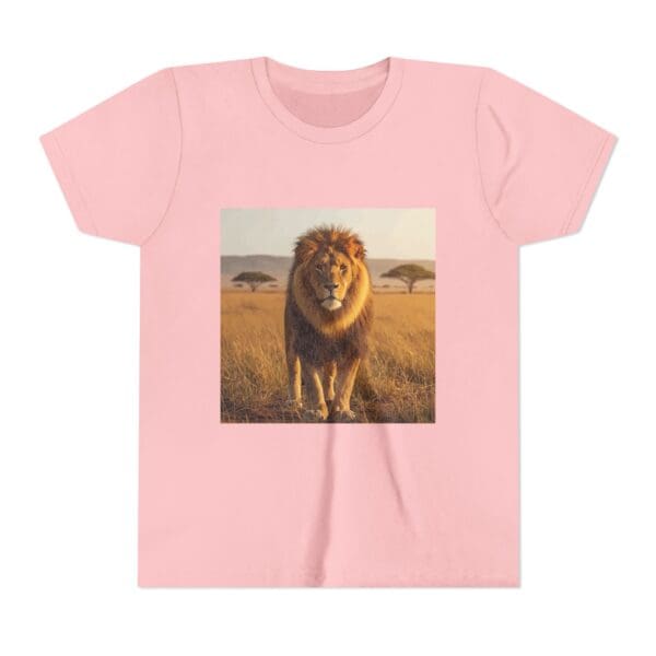 Youth Short Sleeve Tee - ZooMates! Large Lion Design - Image 37