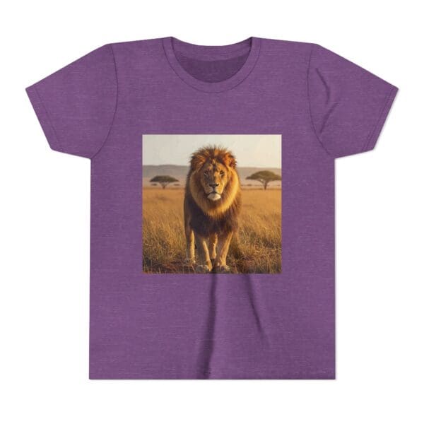 Youth Short Sleeve Tee - ZooMates! Large Lion Design - Image 25