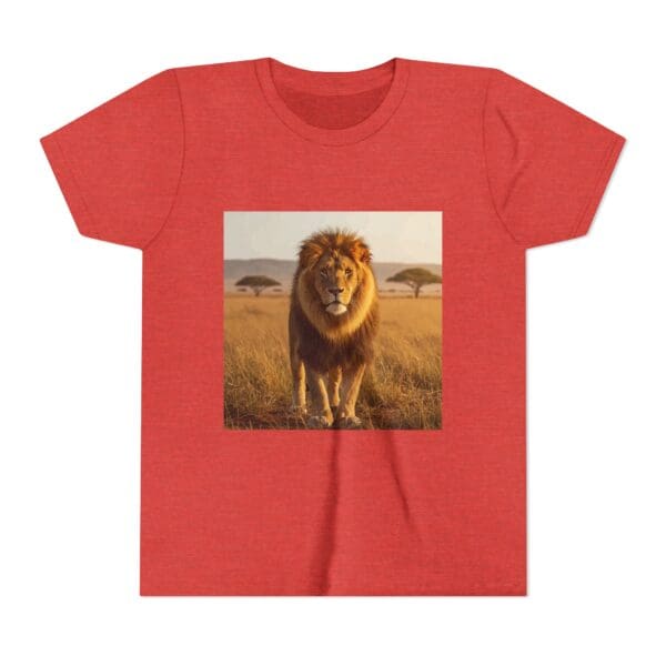 Youth Short Sleeve Tee - ZooMates! Large Lion Design - Image 41