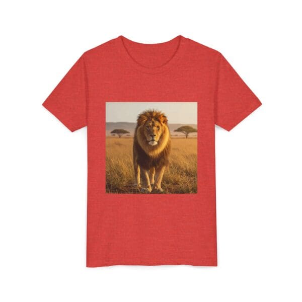 Youth Short Sleeve Tee - ZooMates! Large Lion Design - Image 43