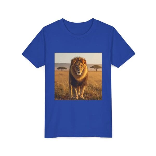 Youth Short Sleeve Tee - ZooMates! Large Lion Design - Image 23
