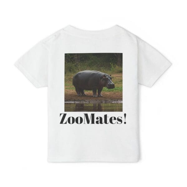 Toddler ZooMates! Adventure T-Shirt - Cute Design with Hippopotamus - Image 2