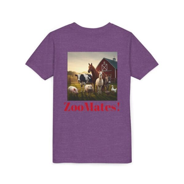 Youth Short Sleeve Tee with ZooMates! design and Fabulous Farm Animals - Image 28