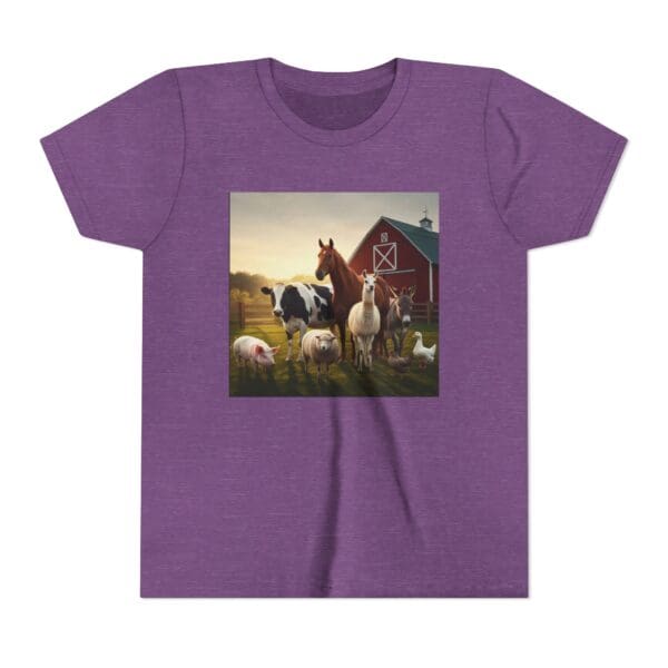 Youth Short Sleeve Tee with ZooMates! design and Fabulous Farm Animals - Image 25