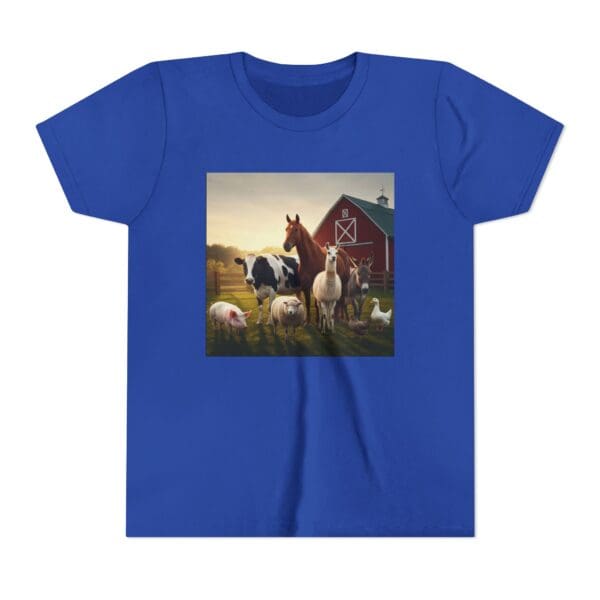 Youth Short Sleeve Tee with ZooMates! design and Fabulous Farm Animals - Image 21