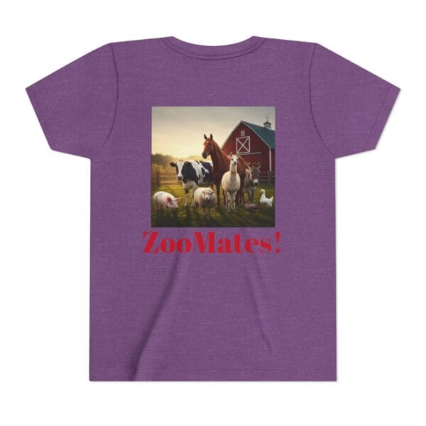 Youth Short Sleeve Tee with ZooMates! design and Fabulous Farm Animals - Image 26